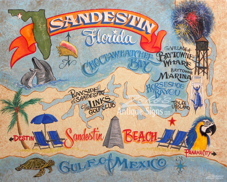 Sandestin Florida Beach Map PRINT - Il 794xN.2237845588 9thm