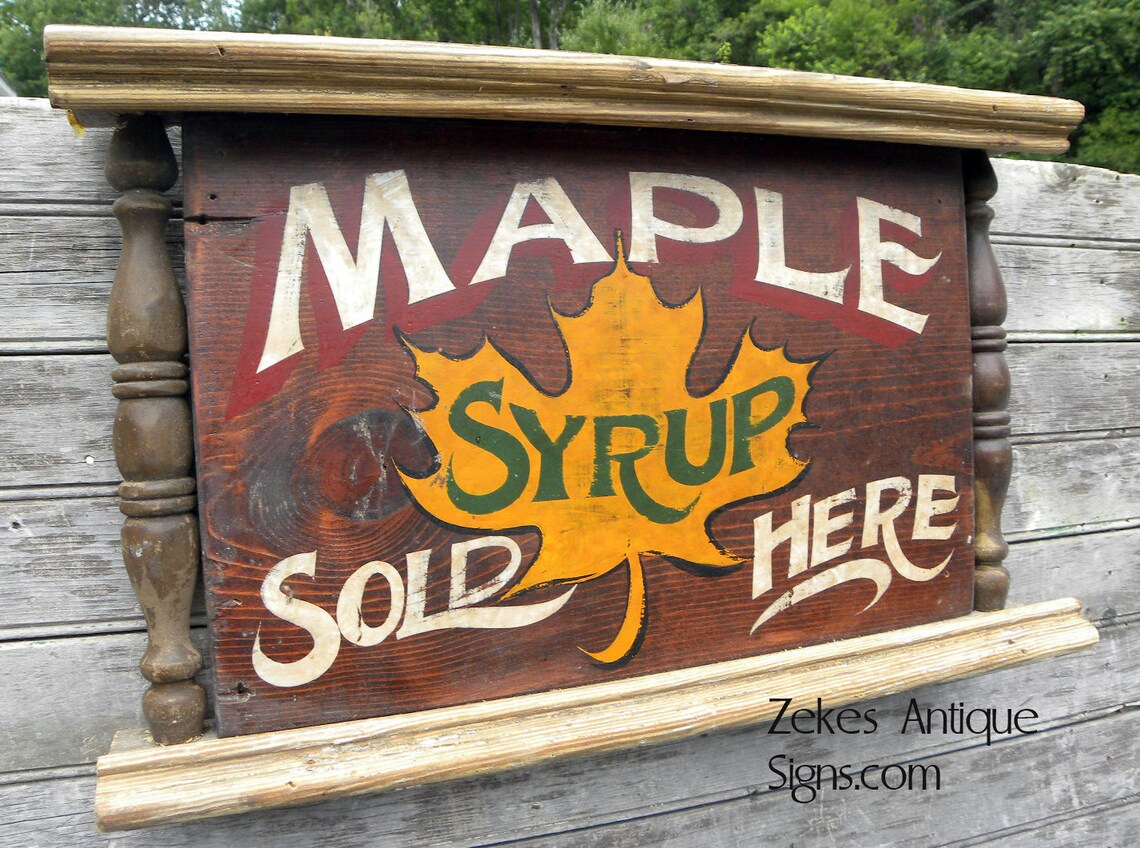 Maple Syrup Sign original hand made Etsy
