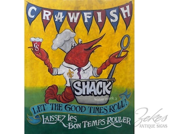 Crawfish Shack Boil Print from an original hand painted & lettered sign | Cajun Decor| Louisiana, New Orleans | French Food Decor