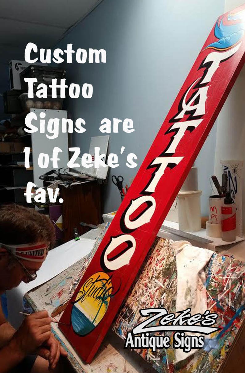 Tattoo Shop Rules Policy Print from an original hand painted | Etsy