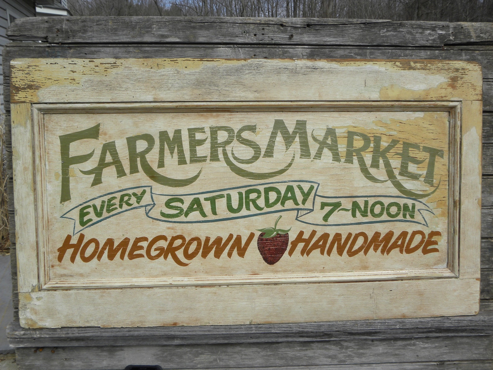 Farmers Market Sign Original Hand Painted Vintage look sign | Etsy
