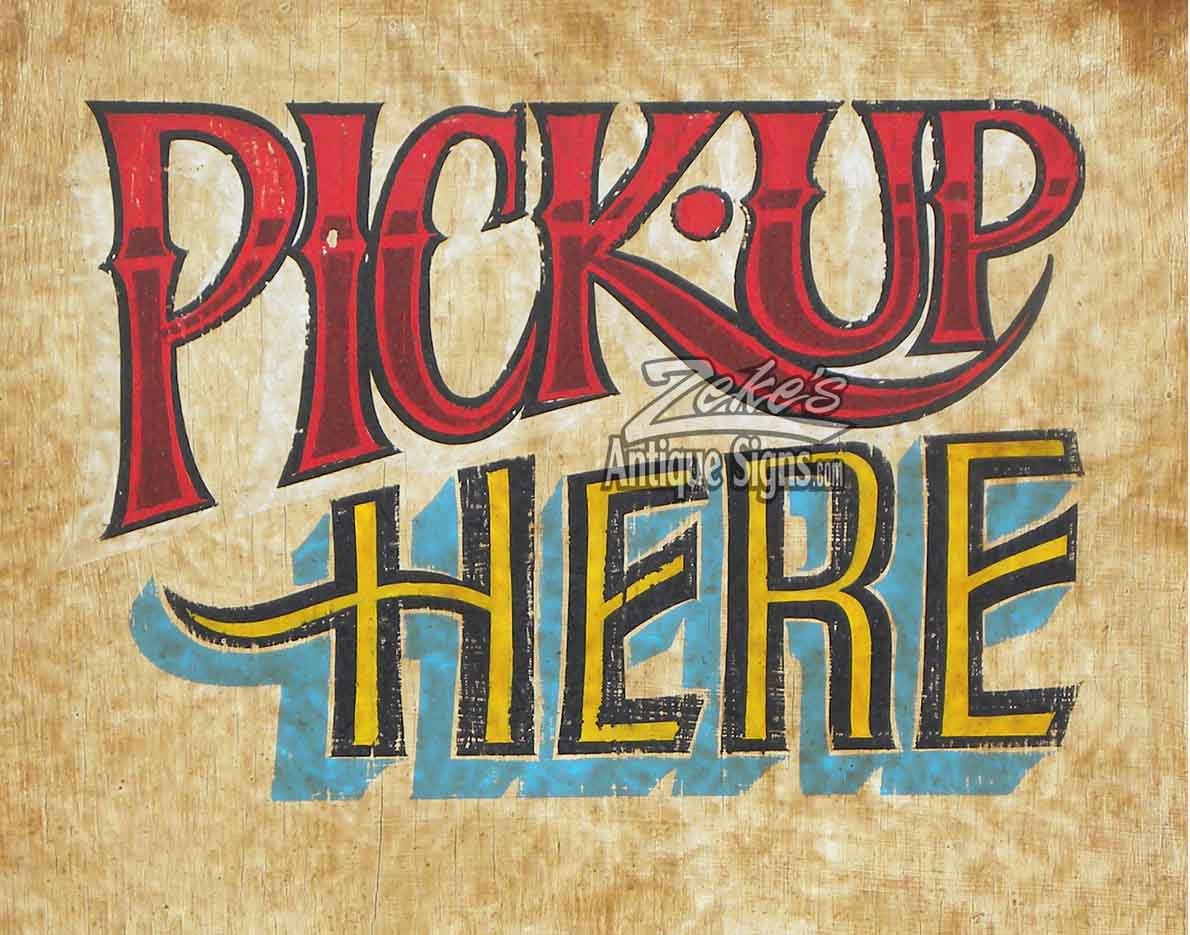 Order &amp; Pick Up Here Print bundle. Two sign prints for | Etsy