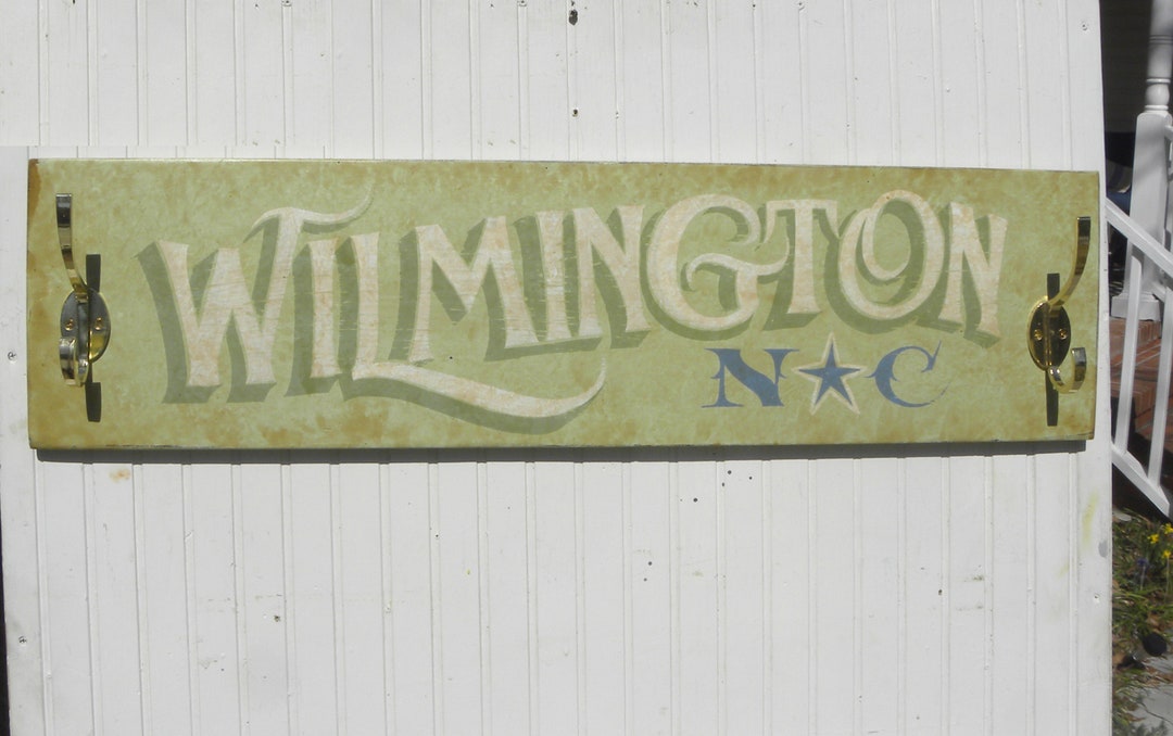 Wilmington North Carolina Art Sign. A Hand Painted and Etsy