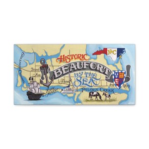 Wunderschöner Kunstdruck von Beaufort in einer Serie von 5 Kunstdrucken Taylor Creek Landkarte von North Carolina I Vintage Map Kunst