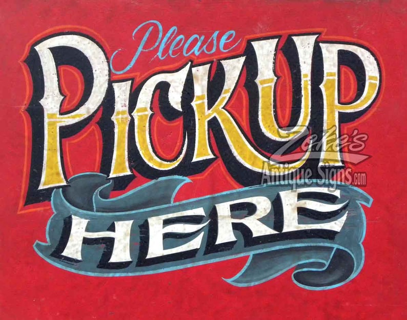 Order & Pick Up Here Print bundle. Two sign prints for Etsy