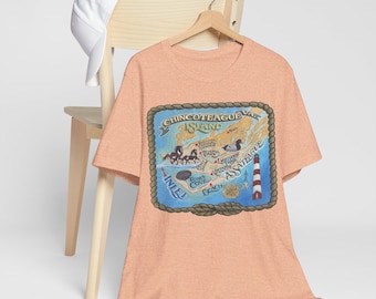 Chincoteague Virginia Map TShirt, Women's Shirt, Men's Shirt , Gift , Group or Family TShirt, Custom Design Shirt,Wearable Art