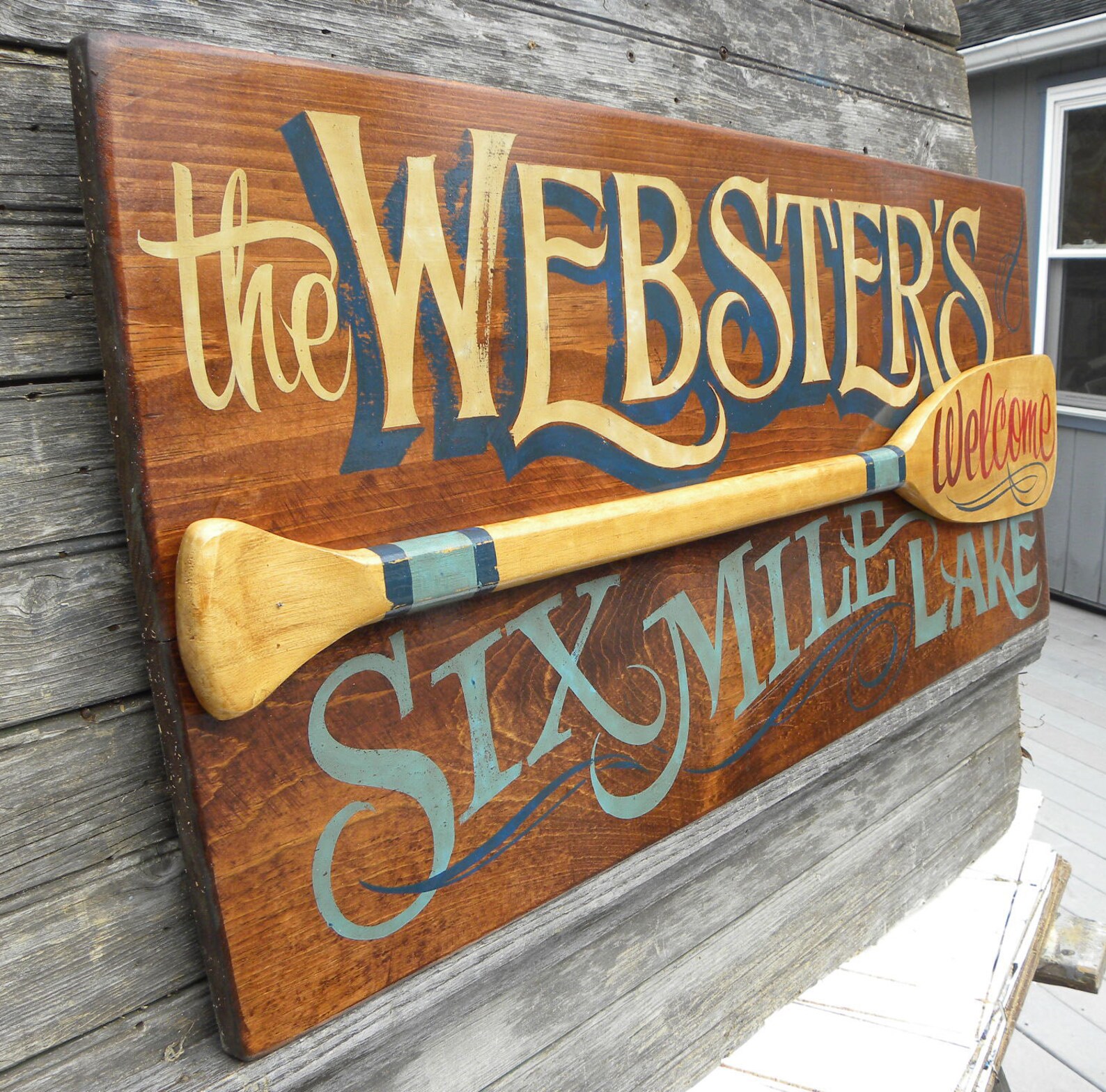 Canoe Rental Paddle Sign W Wooden Paddle Lake Decor Cabin Etsy