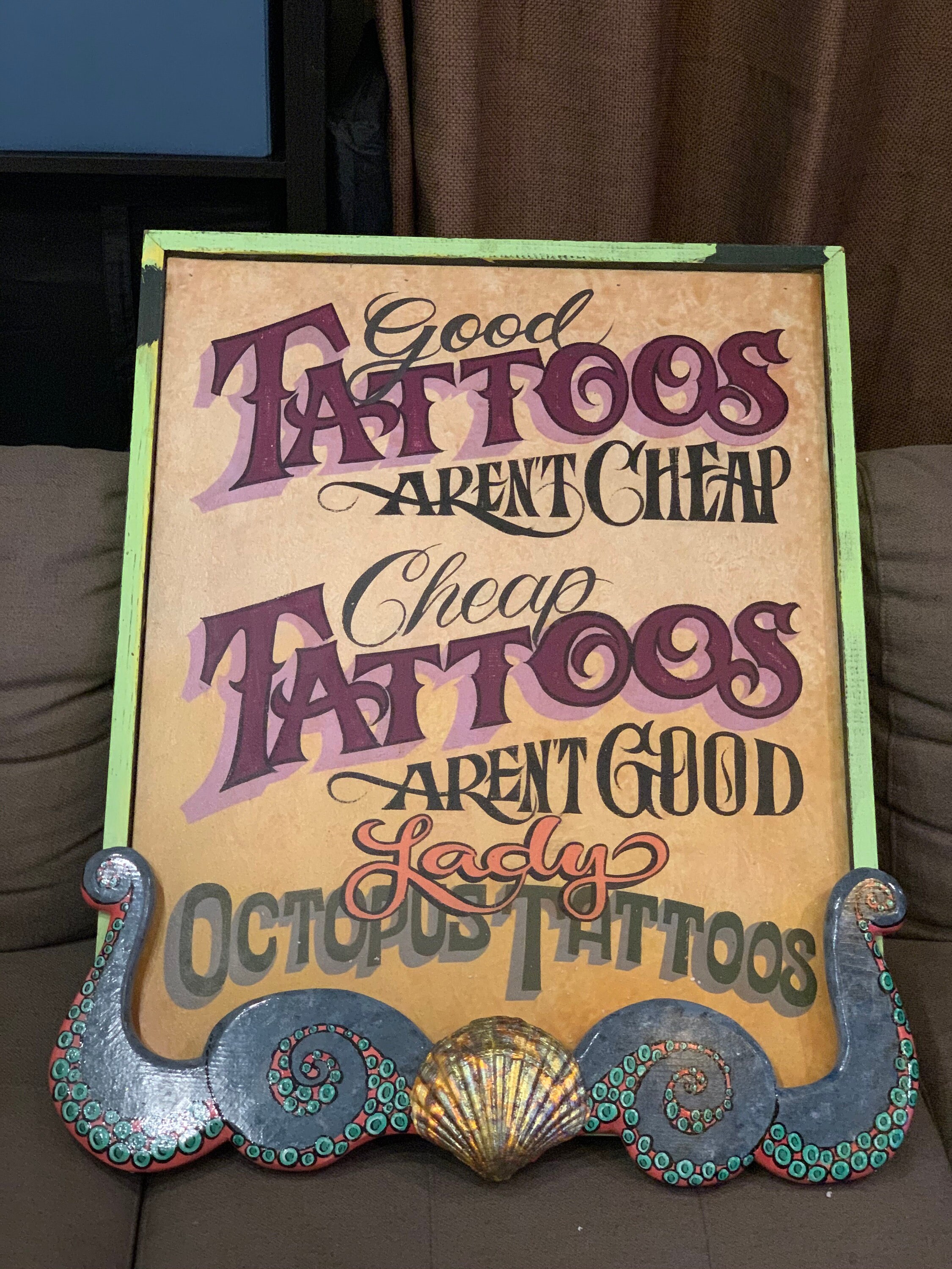 Tattoo Shop Rules Policy Print from an original hand painted | Etsy