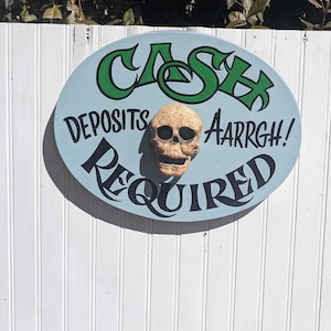 Cash Deposits Only Wall Original Hand Painted Art | Tattoo Shop Sign I Tattoo Shop Decor I Tattoo Artist Gift I Tattoo Shop Decor