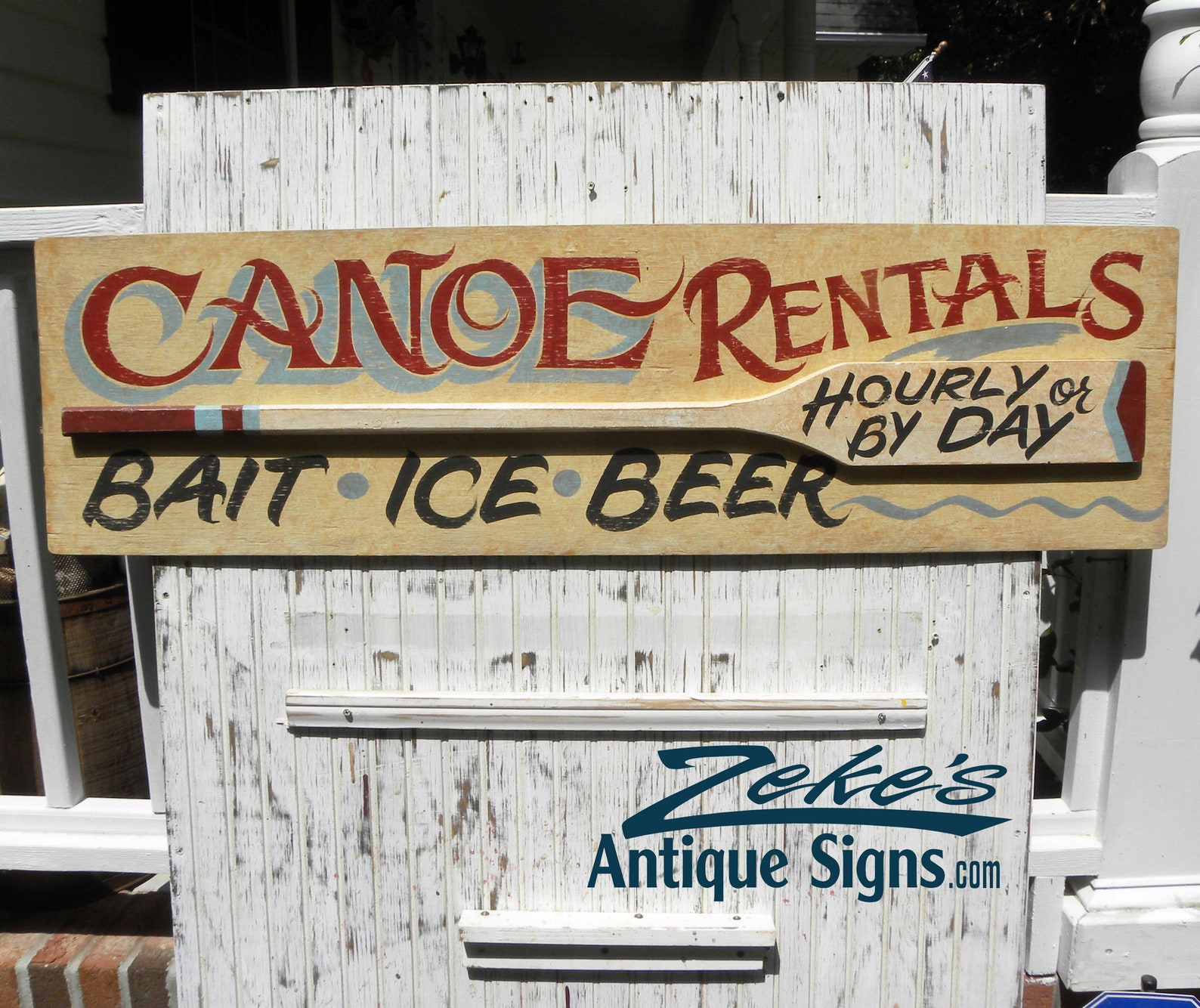 Canoe Rental Paddle Sign W Wooden Paddle Lake Decor Cabin Etsy