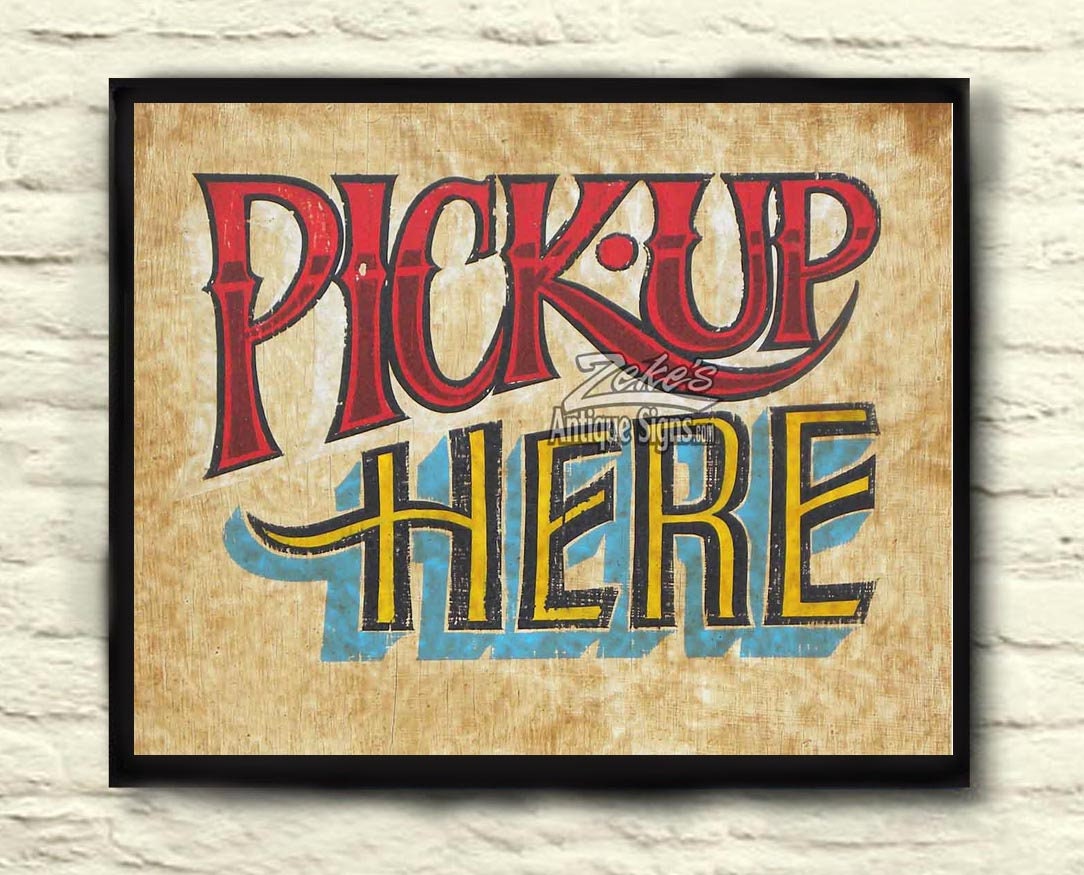 Order & Pick Up Here Print bundle. Two sign prints for Etsy