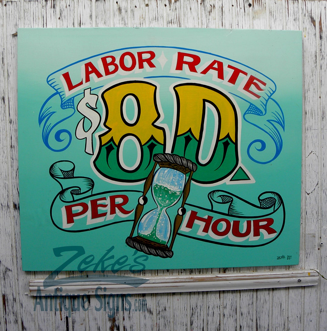 Tattooo Sign Hourly Rate Ink Sign Original Etsy