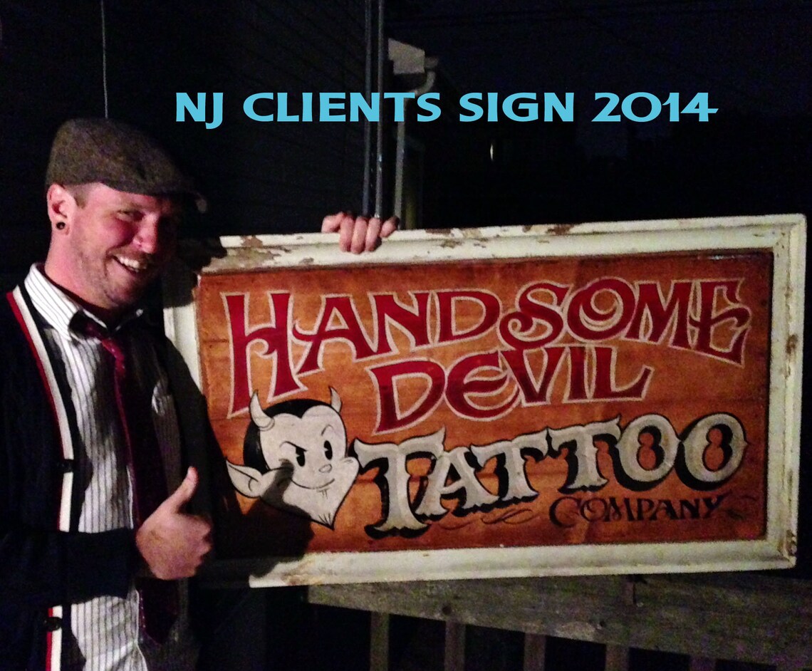 Tattoo Shop Rules Policy Print from an original hand painted Etsy