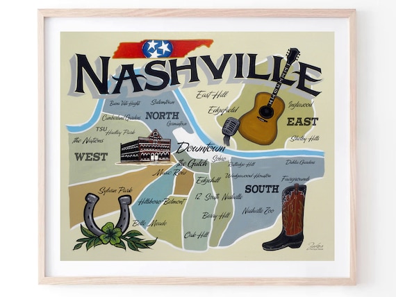 Tourist Map Of Downtown Nashville