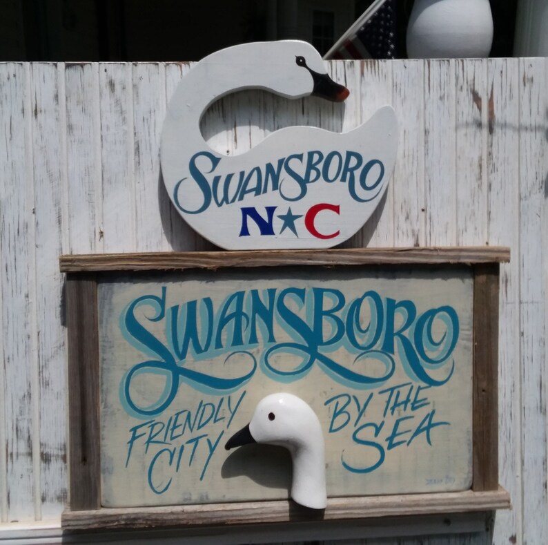 Swansboro North Carolina Print from an original hand painted Etsy