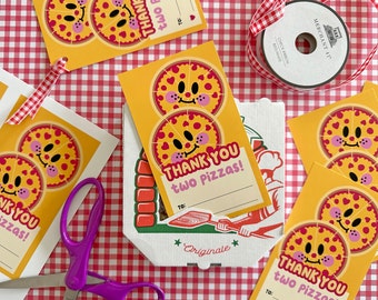 Pizza Gift Tag, Printable Pizza Thank You Tag