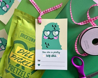 Gift Tag Printable, Pickle Gift Tag, Big Dill