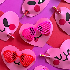 Cutie Hearts Valentine, Printable Cards, Instant Download