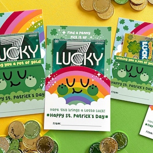 St Patrick's Day Lotto Kartenhalter, Geschenkkarte zum Ausdrucken
