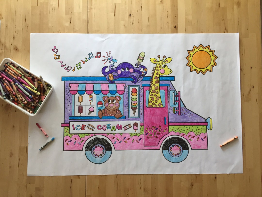 Ice Cream Truck Printable - Etsy