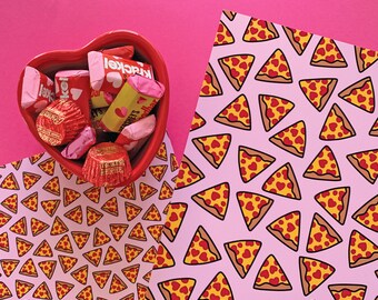 Pepperoni Heart Pizza Paper