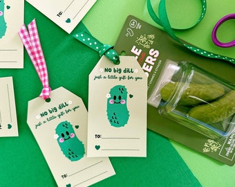 Gift Tag Printable, Pickle Gift Tag, No Big Dill