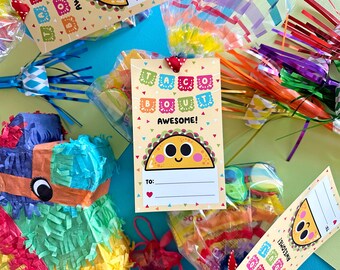 Taco Party Favor Tag, Treat Bag Tags, Taco Printable