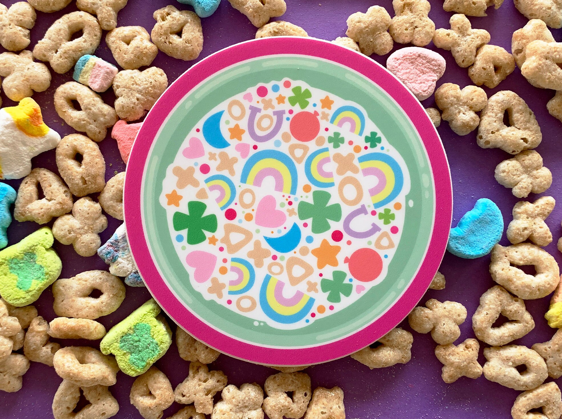 Lucky Cereal Sticker Vinyl Sticker | Etsy