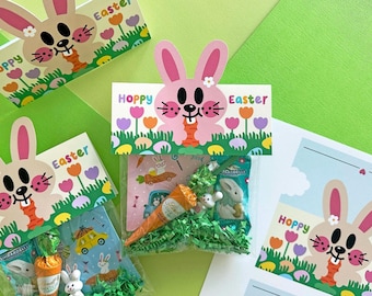 Easter Treat Bag Topper, Bunny Printable, Instant Download
