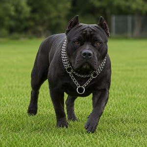 Heavy Cuban Link Dog Collar, Silver-Tone Chain, Large Breed Statement Pet Jewelry