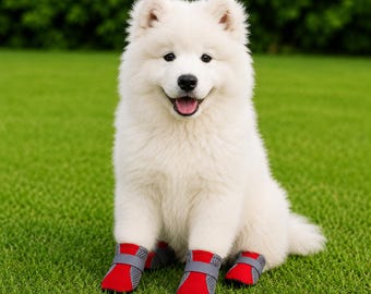 Botas respiráveis e impermeáveis para cães: Protetores de pata refletivos para cães de pequeno e médio porte.