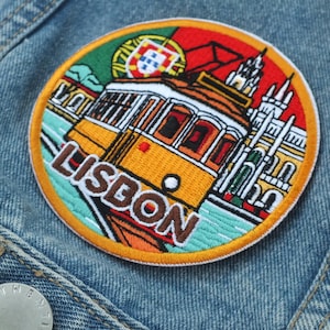 Lisbon Travel Badge Portugal Destination Patch World Traveller Collection Europe City Souvenir Embroidered Explorer Emblem