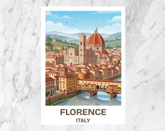 Florens Italien Vykort Duomo-katedralen Landmärke Toscana Resesouvenir Renässansarkitektur Fotokort Samlarpresent