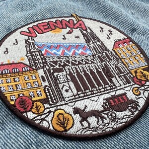 Vienna Travel Badge Austria Destination Patch World Traveller Collection Europe City Souvenir Embroidered Explorer Emblem