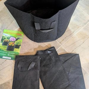 10 Gallon Fabric Grow Bags 4 Pack with Handles, Thick 300G Aeration Plant Pots, Reusable Vegetable Garden Containers for Tomatoes, Herbs