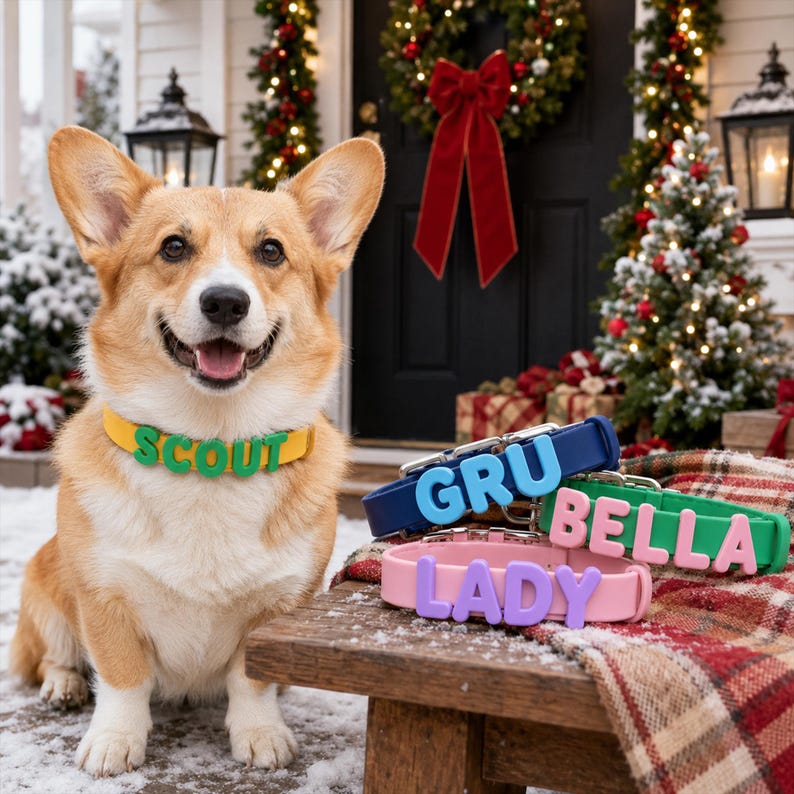 Custom Dog Collar with Name, Personalized Pet ID Collar, Silicone Puppy Collar, Adjustable Small Dog Collar, New Puppy Gift, Dog Mom Gift image 13