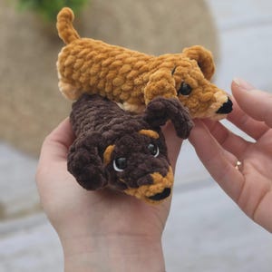 Mini Dachshund Crochet Pattern | No Sew Amigurumi Dog (PDF Download) image 3