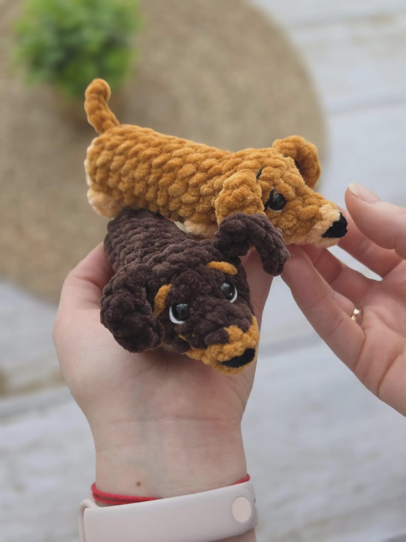 Mini Dachshund Crochet Pattern | No Sew Amigurumi Dog (PDF Download) image 3