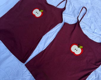 Handgefertigtes Apfelhemd aus Filzpatchwork