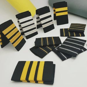 Custom Captain Shoulder Boards, Gold Rank Epaulettes, Navy Officer Uniform Insignia, Embroidered Shoulder Boards, Military Epaulettes