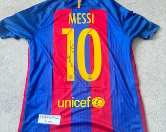 Signed Messi Vintage Football/Soccer shirt