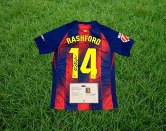 Signed Marcus Rashford Barca Football/Soccer shirt