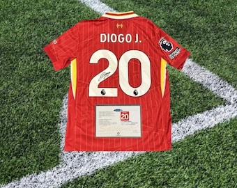 Signed Diogo Jota Liverpool Football/Soccer shirt