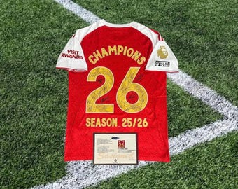 Arsenal 2025/26 Premier League Champions Team Signed Jersey