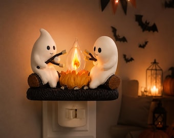 ゴーストキャンプファイヤーナイトライト、ちらつくLEDハロウィンデコレーション