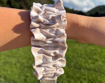 Handmade Cotton Scrunchie Wristlet Keychain,  More Pattern Options! Key Holder Bracelet