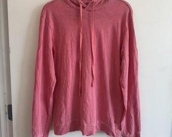 Vineyard Vines Island Hoodie Lightweight Pullover Cotton Pink Mens S 1K002640