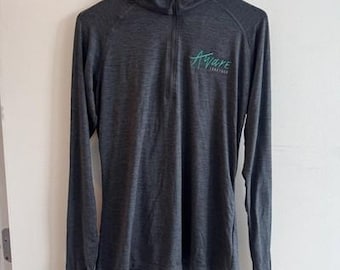 Storm Creek Pacesetter Sueded Jersey Shirt 1/4 Zip Performance Gray Womens S