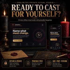 Personalized Spell Builder App, Private Ritual Studio, Custom Witchcraft Tool, Printable Grimoire PDF, Digital Download