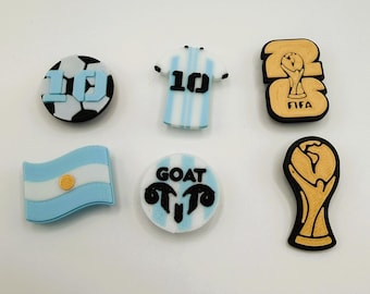 Argentina Soccer GOAT Croc Charms
